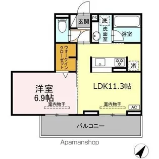 セレーナ東静岡【2階】の間取り