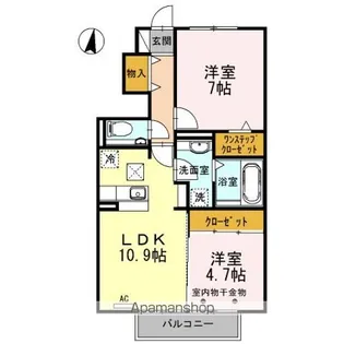 サングランジュ【1階】の間取り