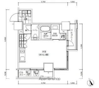 パークキューブ愛宕山タワー【8階】の間取り