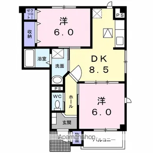 プラシードカーサ【1階】の間取り
