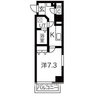 エストゥルースプラスノース名古屋【8階】の間取り