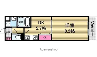アーバンステージ安堂寺【402号室】の間取り