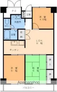 ライブタウン高砂【3階】の間取り