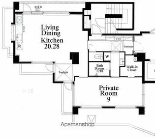 モビリティ多摩川【702号室号室】の間取り
