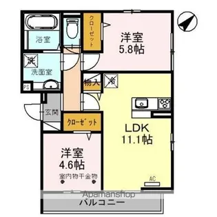 サンヴィラージュ【2階】の間取り