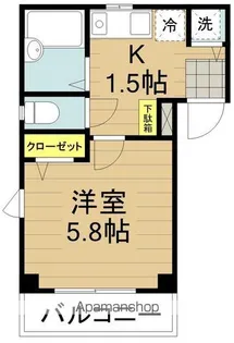 コーポ・セゾン【2階】の間取り