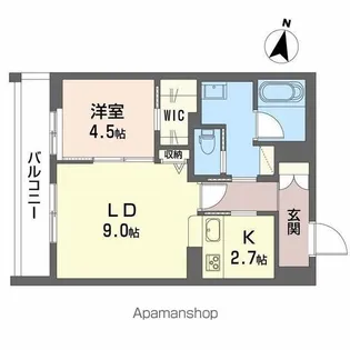 フォルビート八橋【2階】の間取り