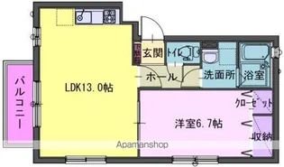 ペガサス【201号室】の間取り