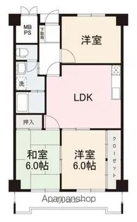 第二グリーンハイツ松縄【1階】の間取り