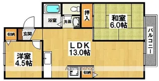 セジュール百舌鳥【1階】の間取り
