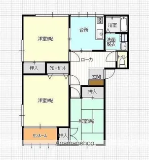 コーポグリーンビュー【201号室】の間取り