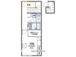 レオパレスはばたけ【206号室】の間取り
