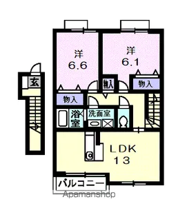 フルール・ド・スリジエ【2階】の間取り