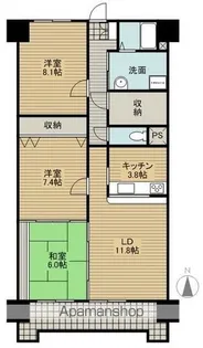 アネックスミカド【1階】の間取り