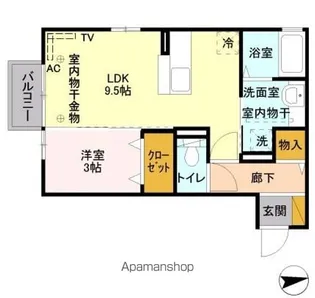 アブニール【2階】の間取り
