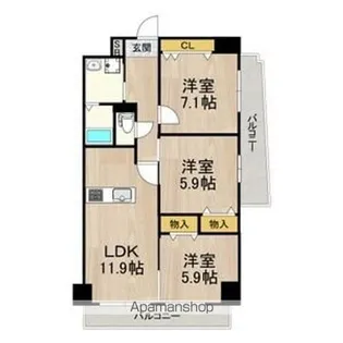 インプルーブ金山【8階】の間取り