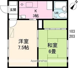 OHレジデンス【103号室】の間取り