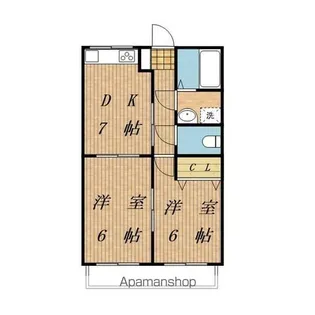 2DKの間取り画像