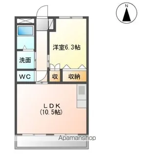 フォレスト壱番館【2階】の間取り