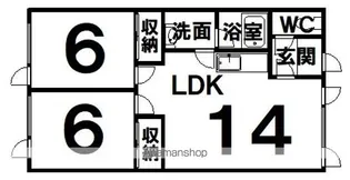 ハイツ星【201号室】の間取り