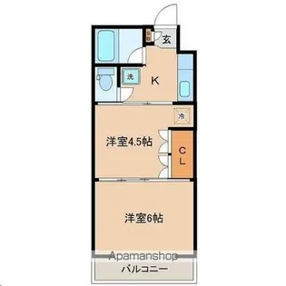イーグルハイツ萩野町【4階】の間取り