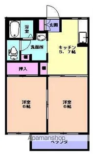 ヴィル・フローリッシュB【203号室】の間取り