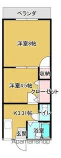ロイヤルハイム藤【207号室】の間取り