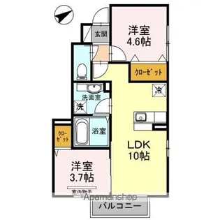 D-HOUSE B棟【1階】の間取り