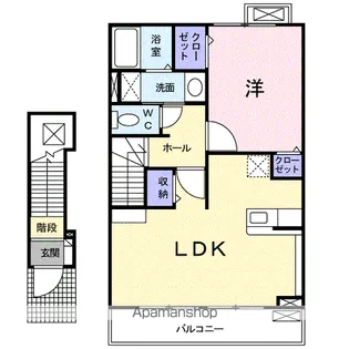 クリアネス【2階】の間取り