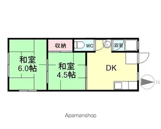 さつきアパート【202号室】の間取り