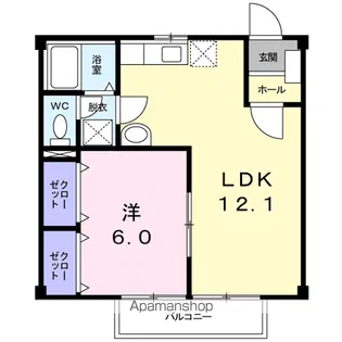 ビューテラスⅠ【2階】の間取り