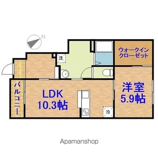 ミラエール鎌取【1階】の間取り
