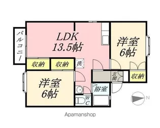ファミーユ・ビボC【2階】の間取り