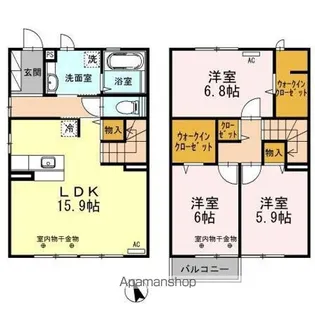ケイズガーデン A【1階】の間取り