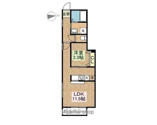 ハウス北原【1階】の間取り