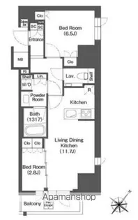 レフィールオーブ代々木【6階】の間取り