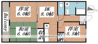 アピカールカシマ【107号室】の間取り