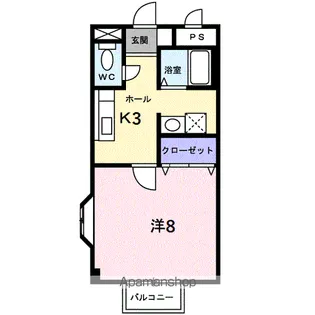 フラット浜野【2階】の間取り