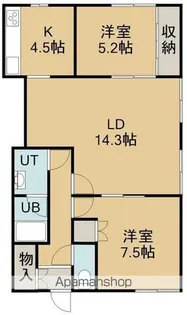 レッドシダーハウス【202号室】の間取り