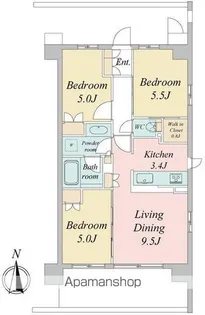 トラープランド蒼麗館【6階】の間取り
