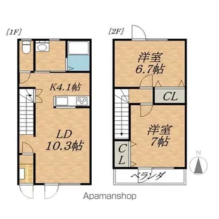 KM−Ⅵ【1階】の間取り