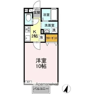 グレースあさか【1階】の間取り