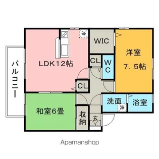 メルベーユドミール【206号室】の間取り