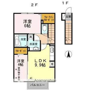 東京都杉並区松ノ木2丁目【アパート】の間取り