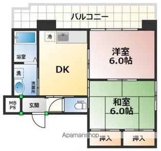 日宝ポニクレール宇品【703号室号室】の間取り
