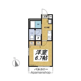 エトワール北町【4階】の間取り