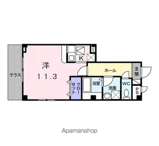 クレール シャンブル【1階】の間取り