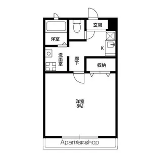 アンプルール ブワ REVE Ⅱ【2階】の間取り