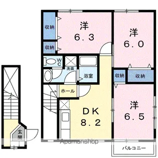 オーブリーSⅡA【2階】の間取り