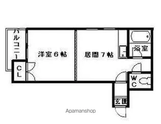 ジュマ宮の森B棟【4階】の間取り